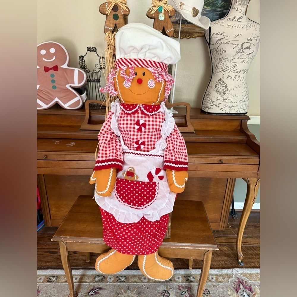 Rare Vintage 4 Feet Tall Gingerbread Man Holiday Decor